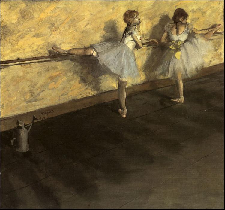  Dancers Practicing at the Barre